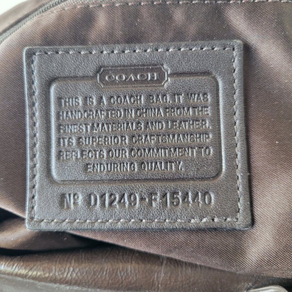 Coach Ashley Signature Sateen Brown/Khaki Satchel Handbag - Picture 2 of 16